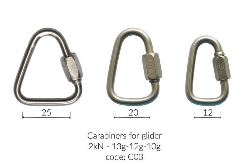 Carabiners for glider - Maillon Rapide - Maillon: 25 mm